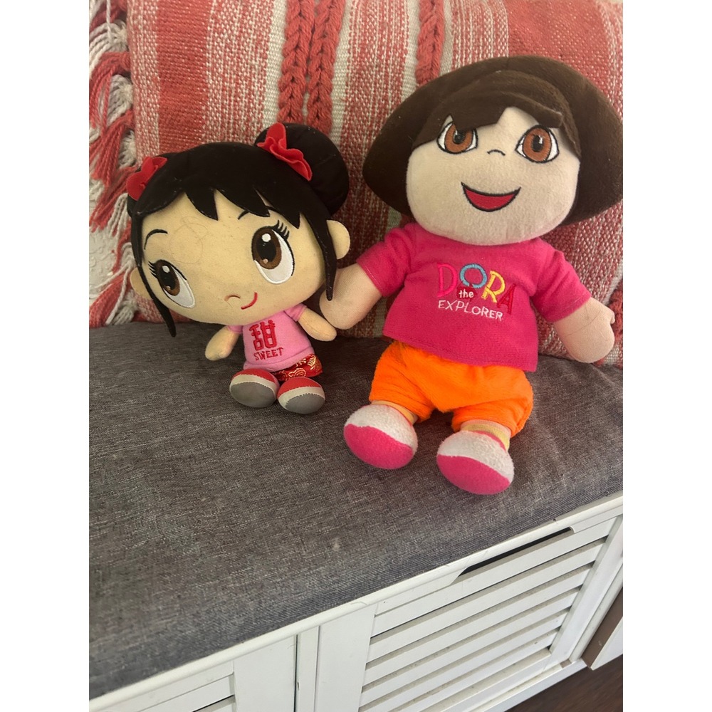 Nickelodeon Dora the Explorer & Ni Hao Kai-Lan Plush Doll Set Fisher-Price 2009